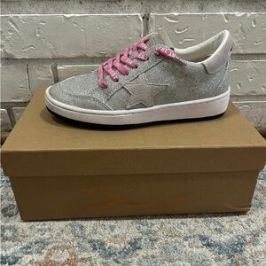 Vintage Havana Harlow Silver Glitter Checkered Sneakers